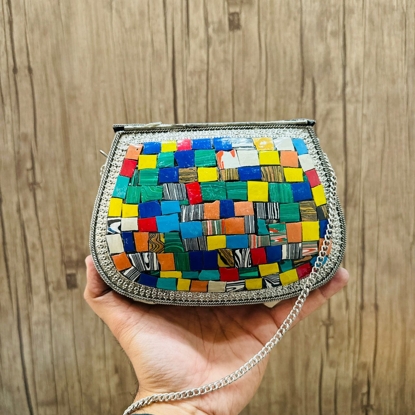 Silver Clutch Multi