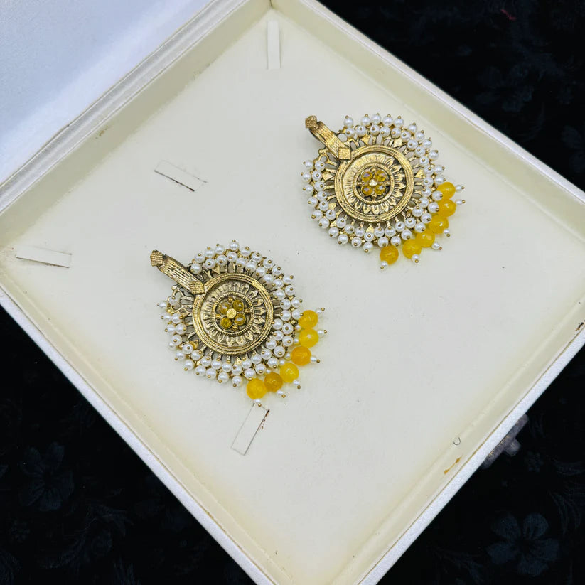 New Design Gajra Earings With Ring Tika