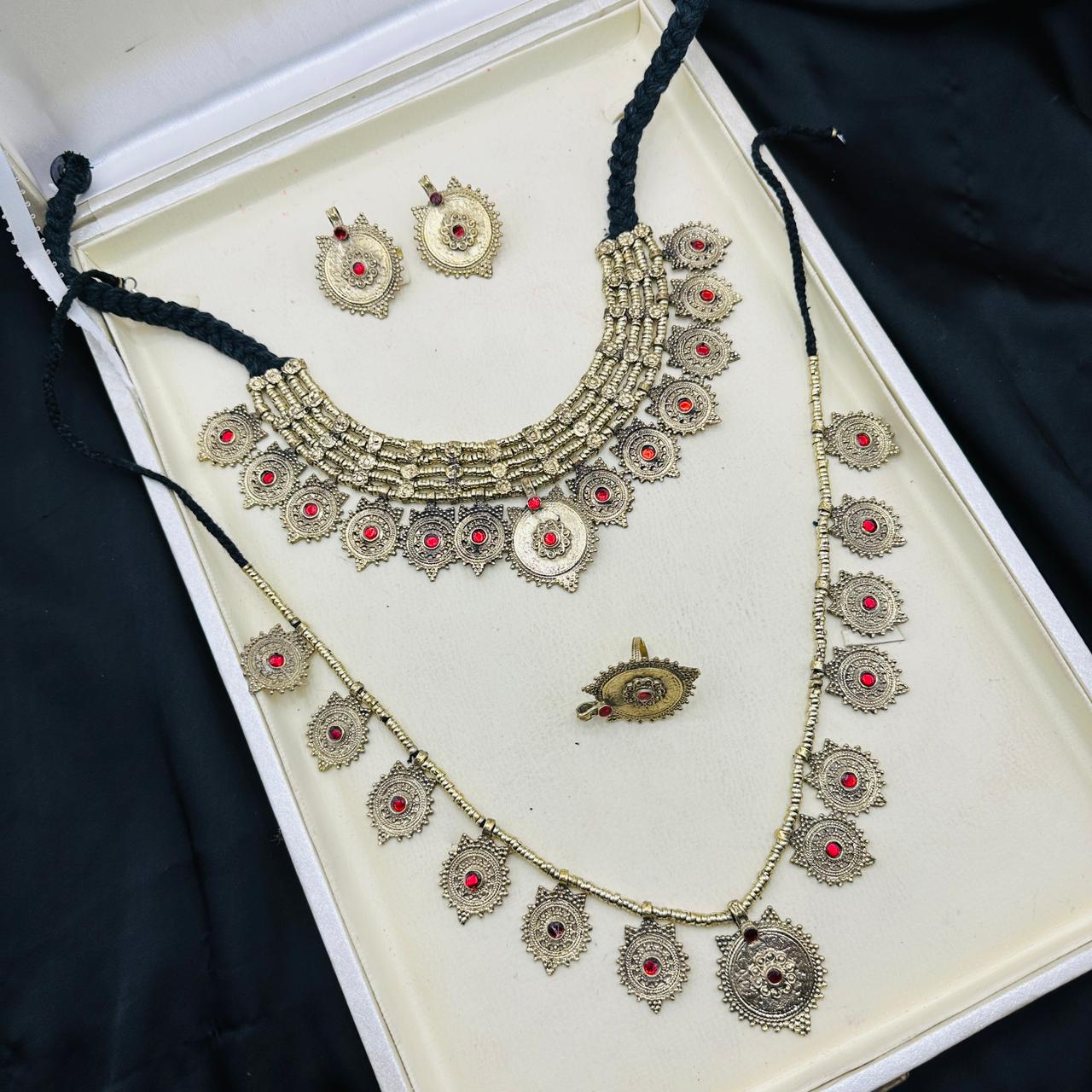 New Afghani Necklace Set With Matching Mala