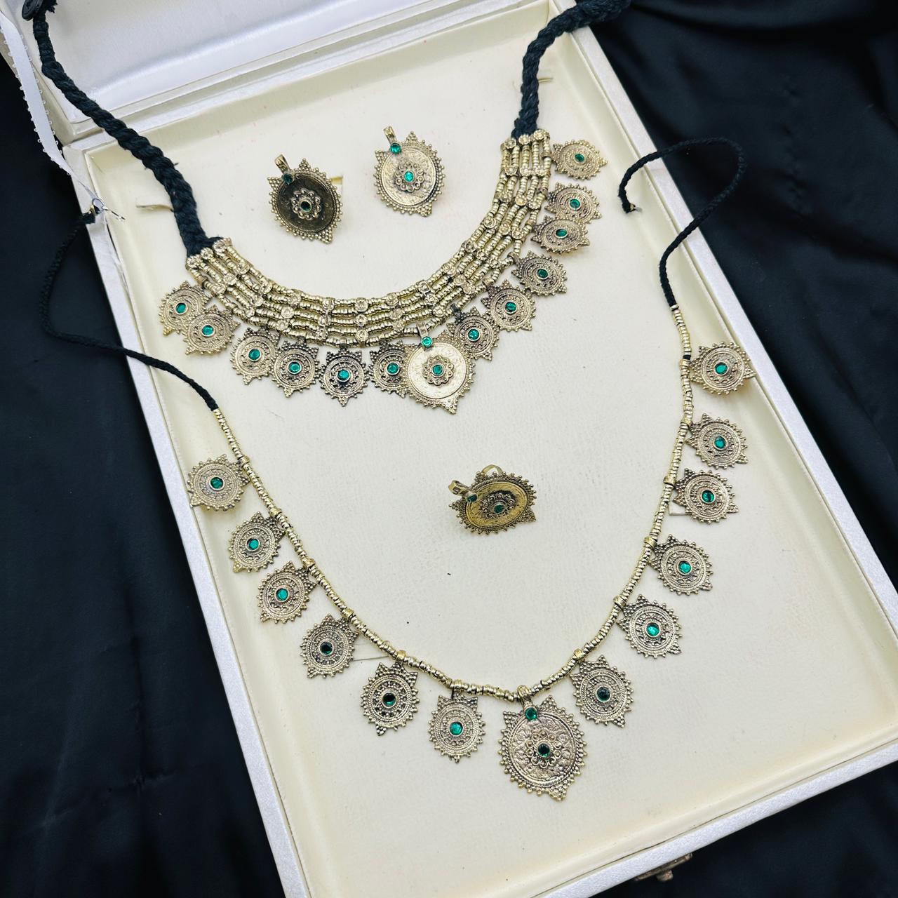 New Afghani Necklace Set With Matching Mala