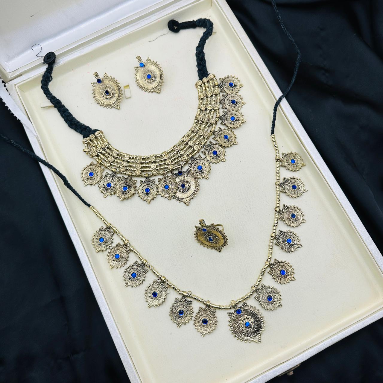 New Afghani Necklace Set With Matching Mala