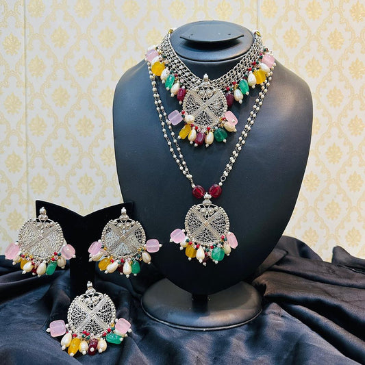 Real Beads Set With Mala