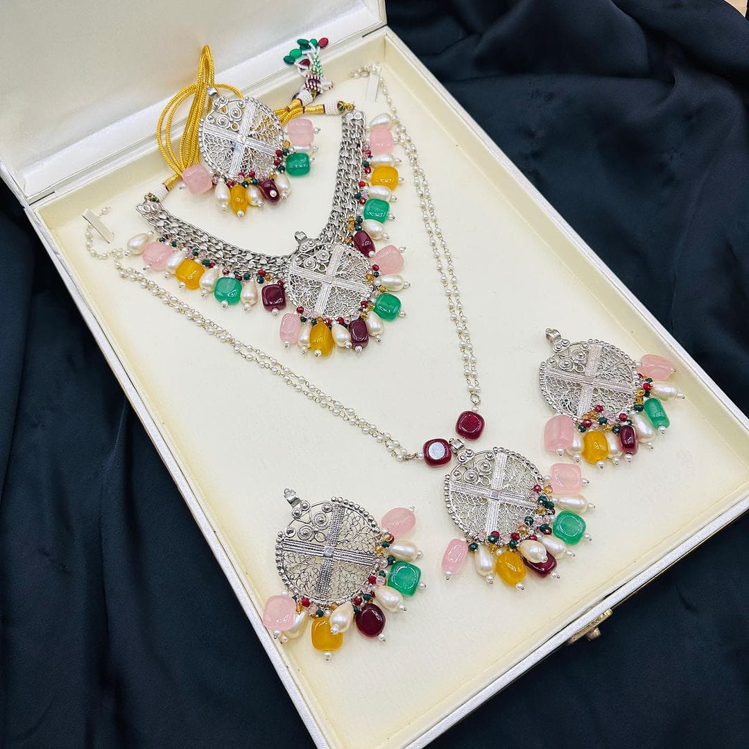Real Beads Set With Mala