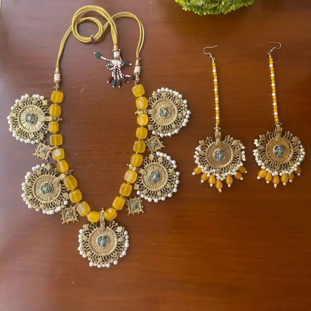 Yellow Jade Pearl Mala