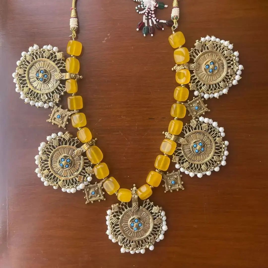 Yellow Jade Pearl Mala
