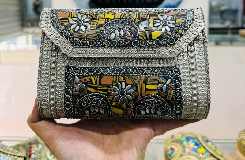 New Design Silver Cluch