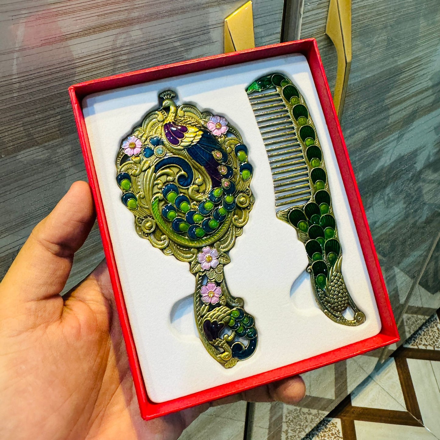 Beautiful Mirror And Comb
