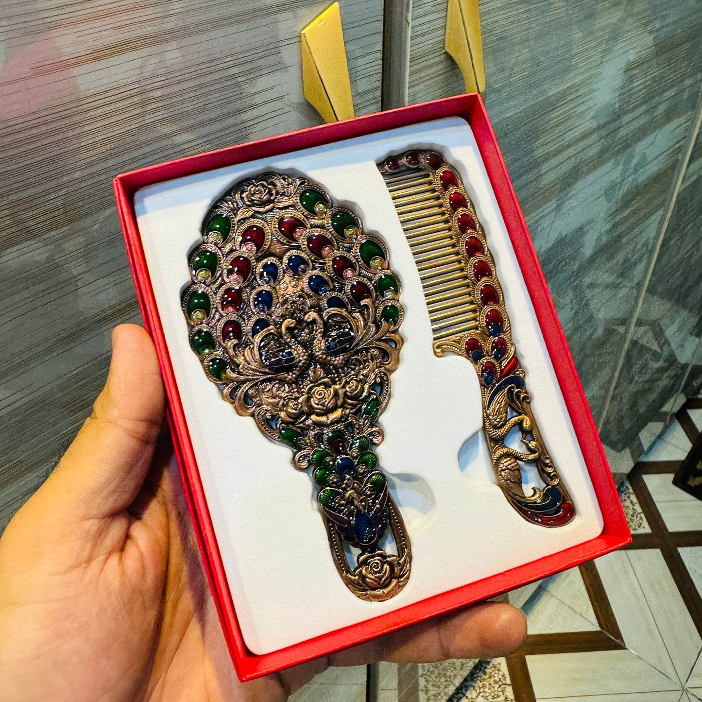 Beautiful Mirror And Comb