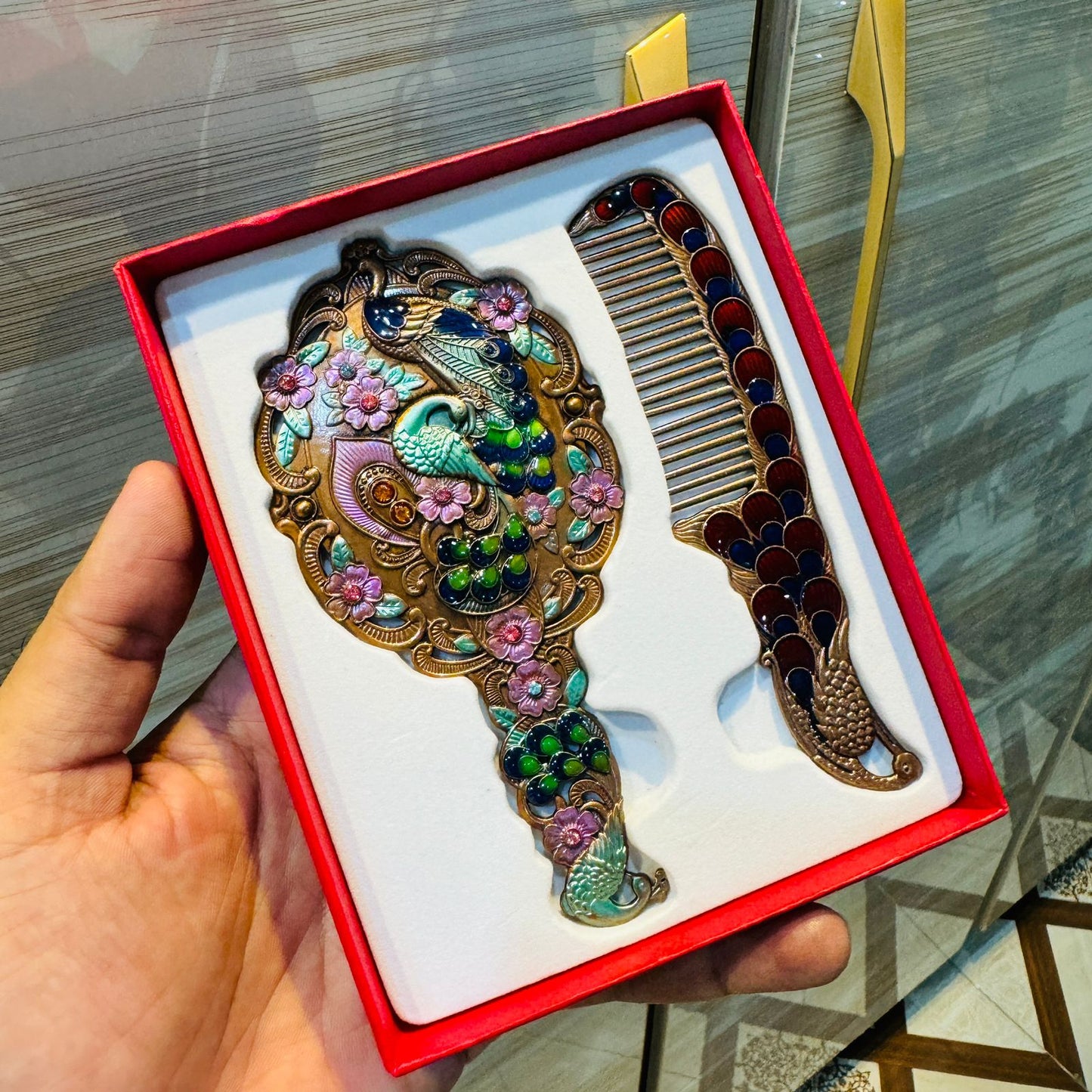 Beautiful Mirror And Comb