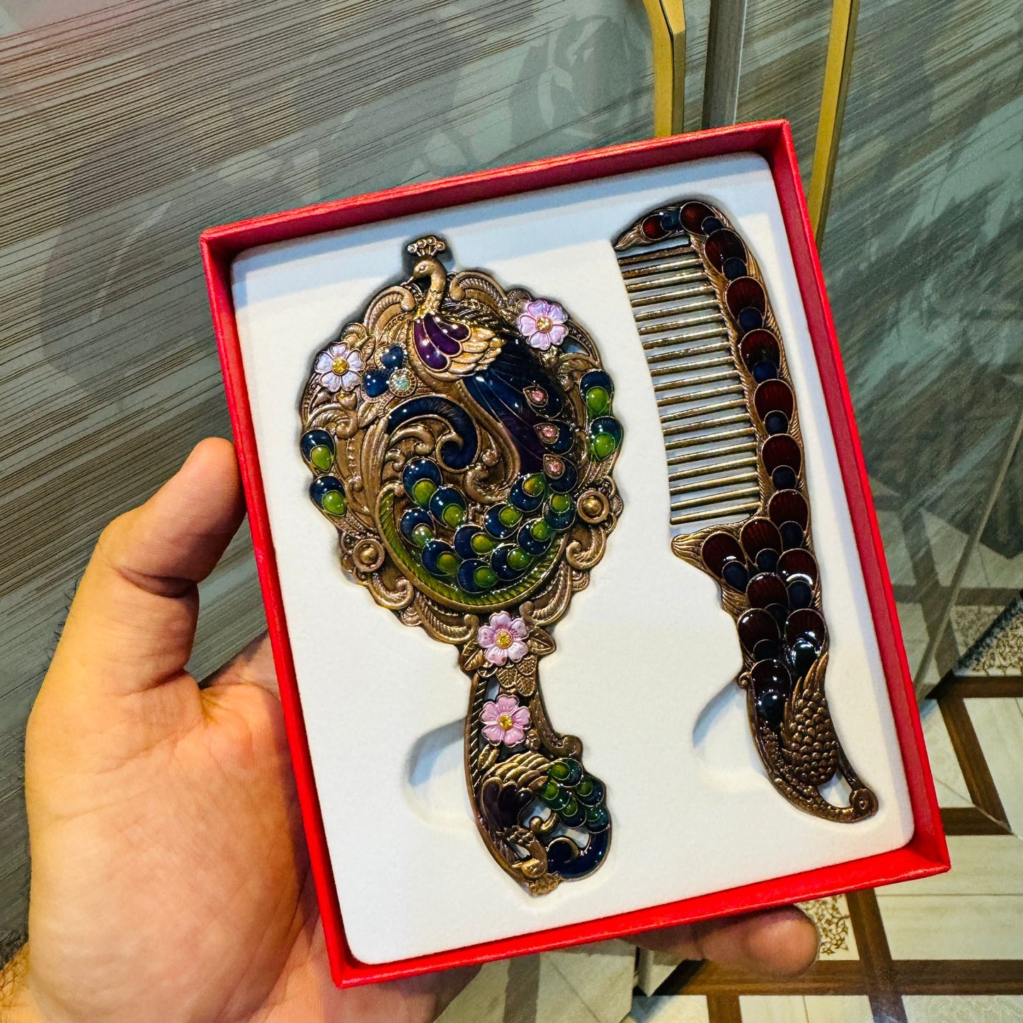 Beautiful Mirror And Comb