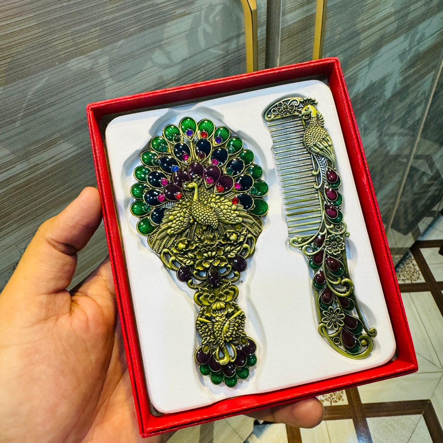 Beautiful Mirror And Comb