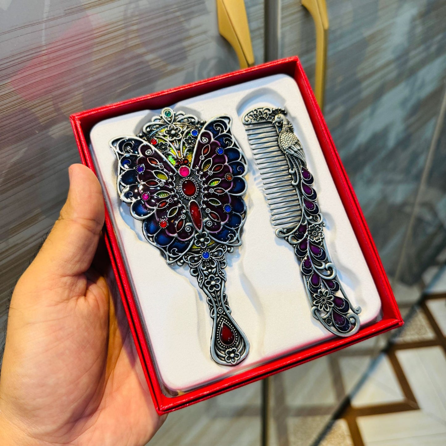Beautiful Mirror And Comb