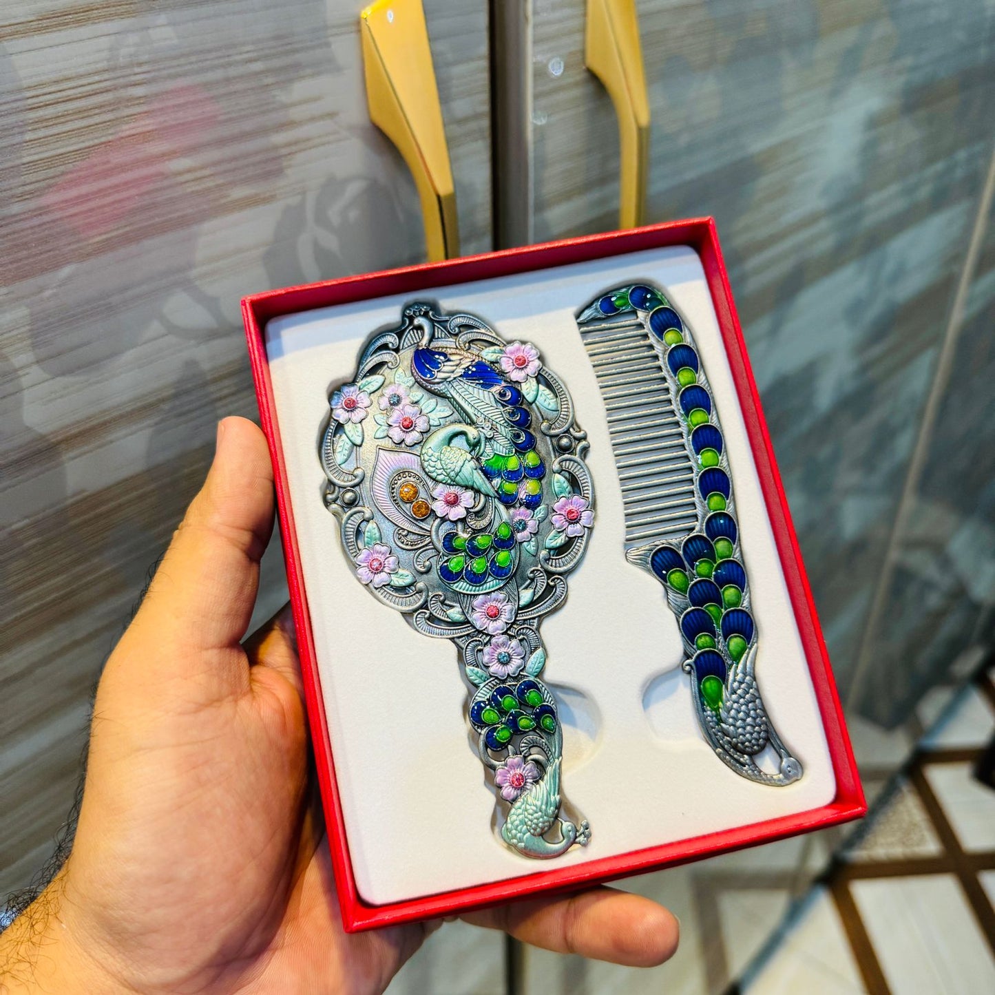 Beautiful Mirror And Comb