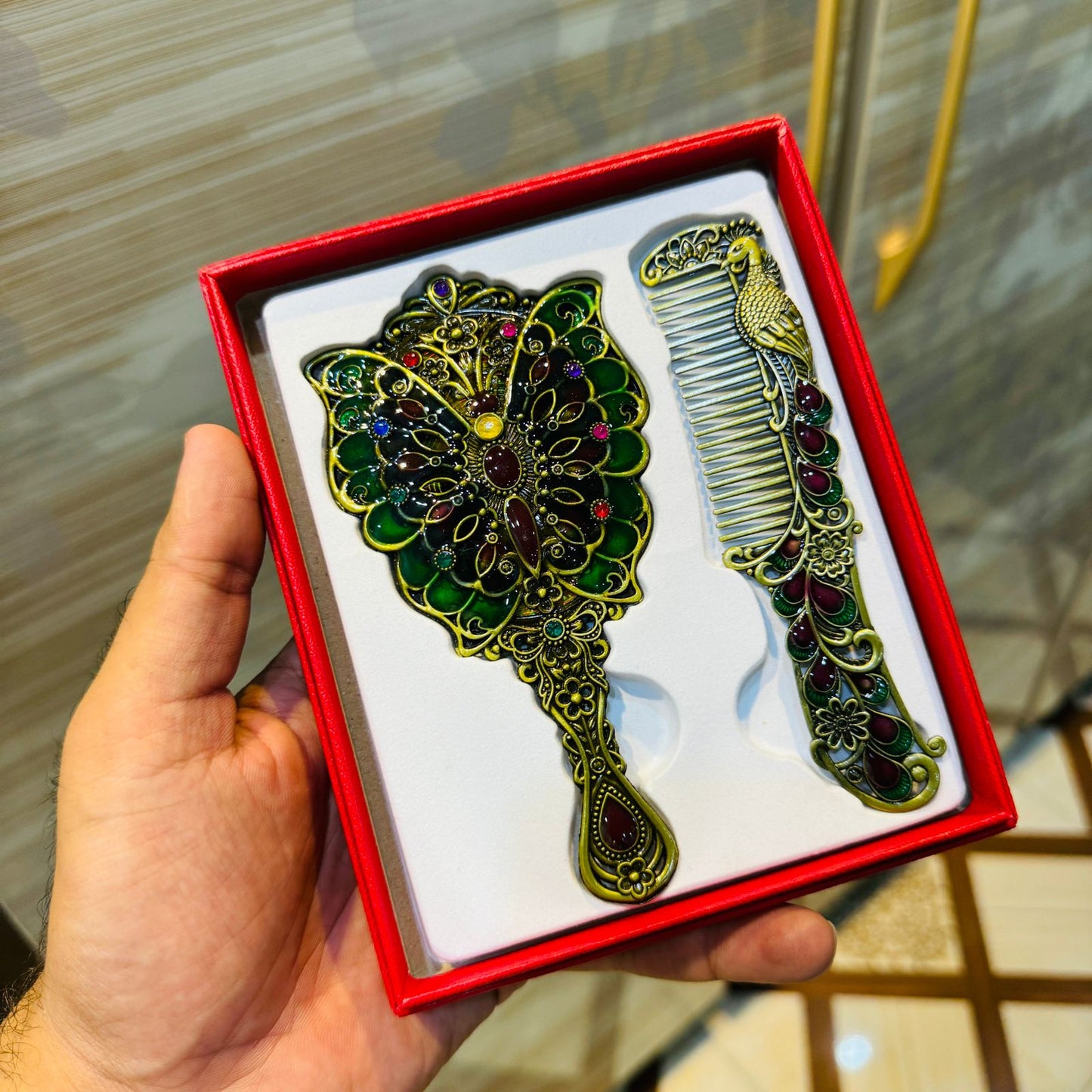 Beautiful Mirror And Comb