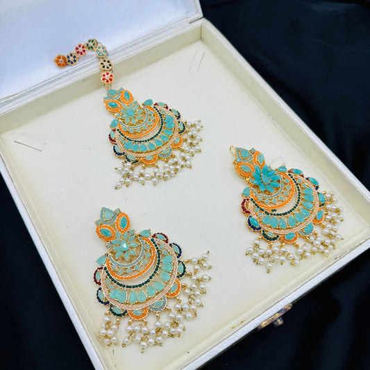 Beautiful Nauratan Earings Teeka